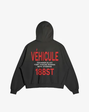 188ST GRAPHIC DISTRESSED HOODIE BLACK