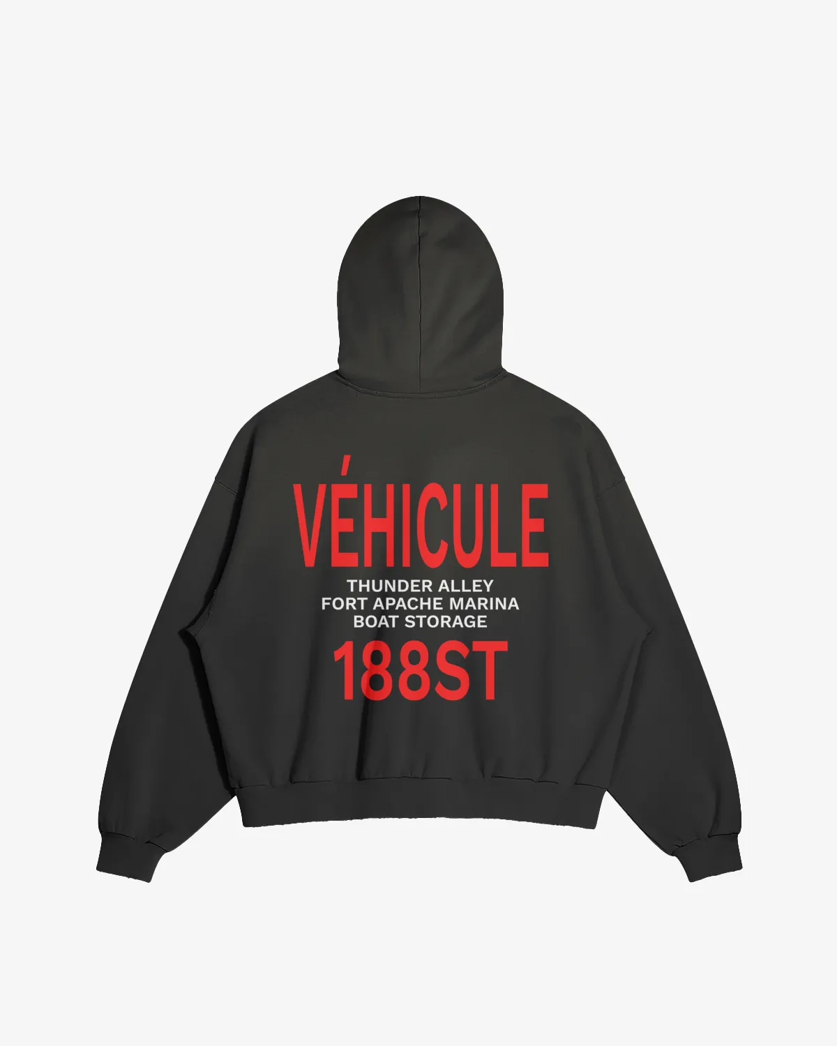 188ST GRAPHIC DISTRESSED HOODIE BLACK