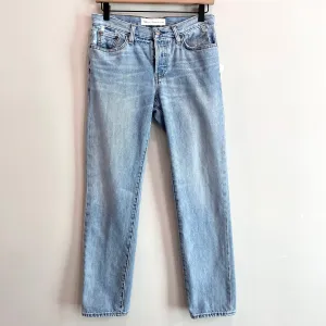 Button Fly Distressed Jeans