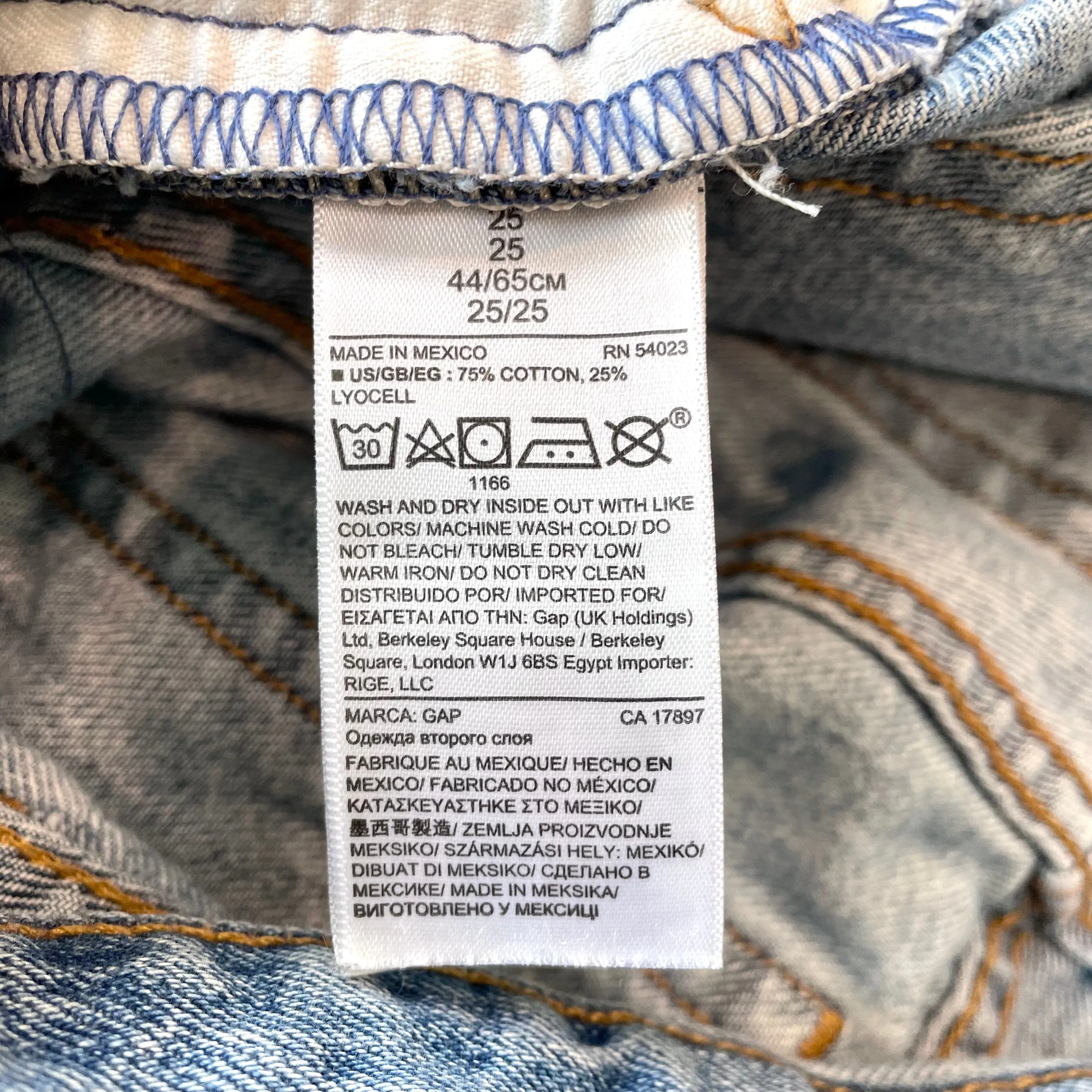 Button Fly Distressed Jeans
