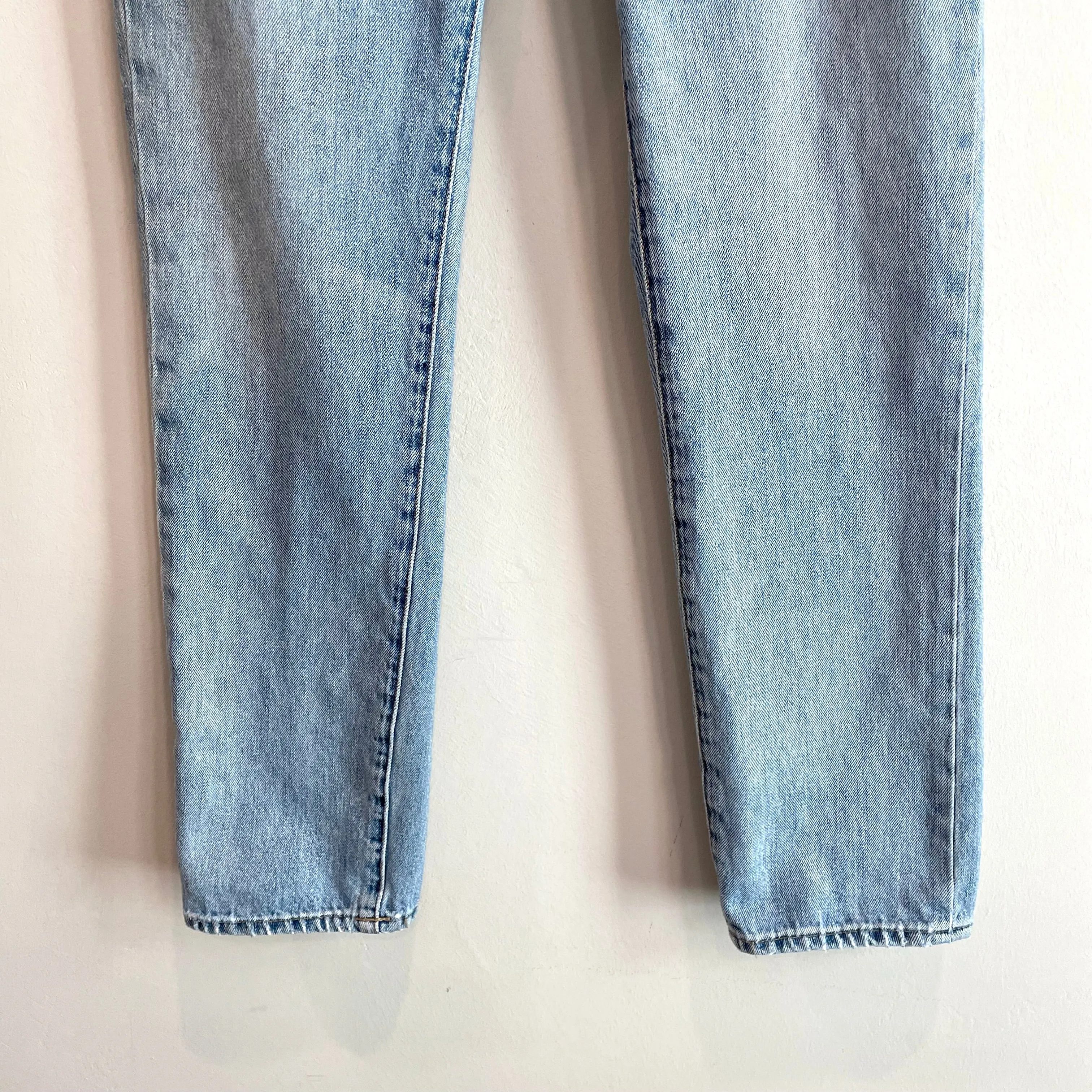 Button Fly Distressed Jeans