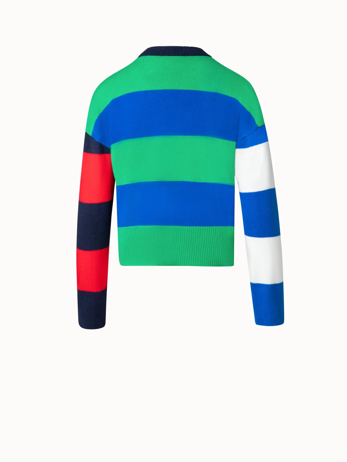 Colorblock Sweater in a Wool Cashmere Blend