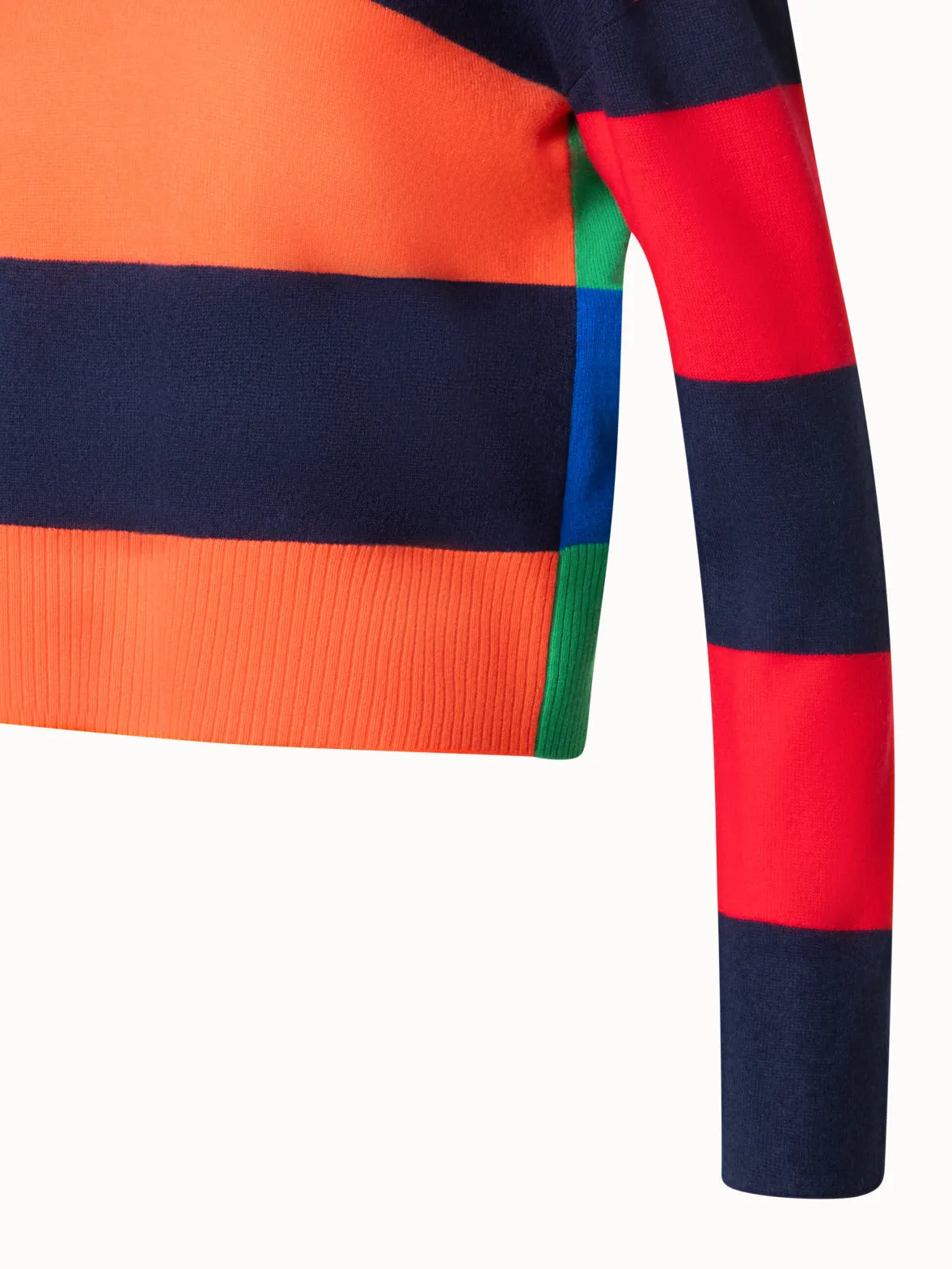Colorblock Sweater in a Wool Cashmere Blend