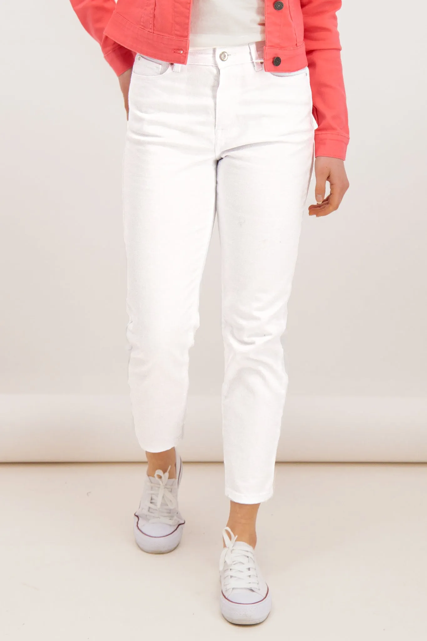 Emily White High Waisted Stretch Jeans