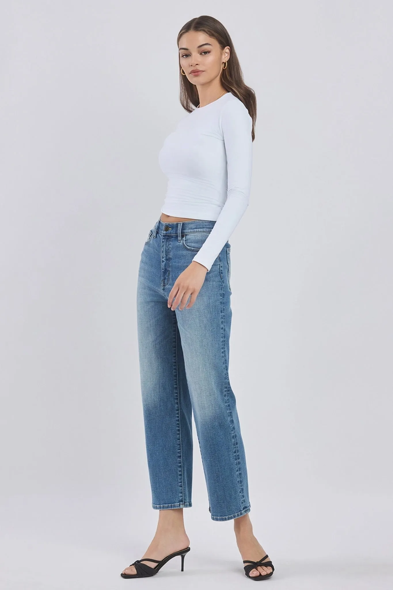 Eunina Dawn Wide Leg Jeans in Aliso