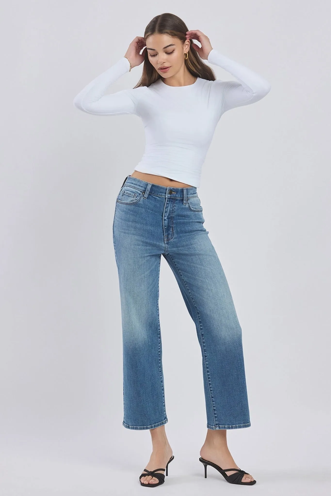 Eunina Dawn Wide Leg Jeans in Aliso