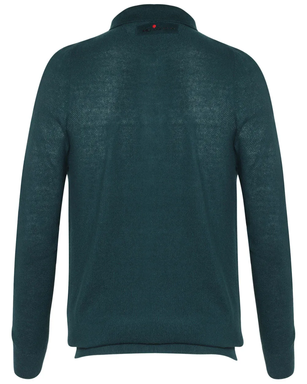 Forest Green Linen Blend Knit Quarter Zip Sweater