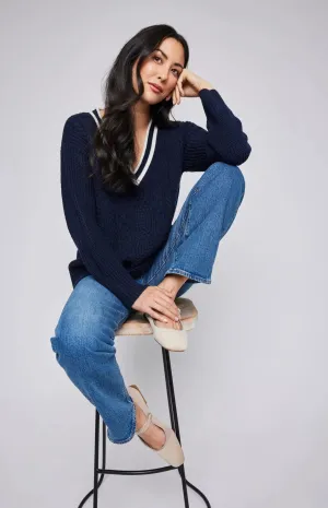 Gentle Fawn Kyla V-Neck Sweater | Navy