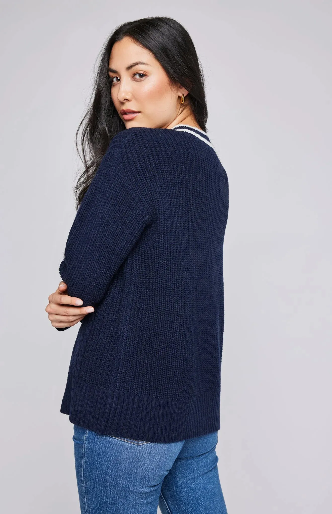 Gentle Fawn Kyla V-Neck Sweater | Navy