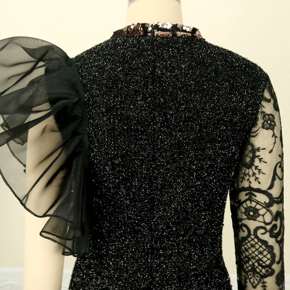High-end Sequined Shiny Stylish Lace Dress