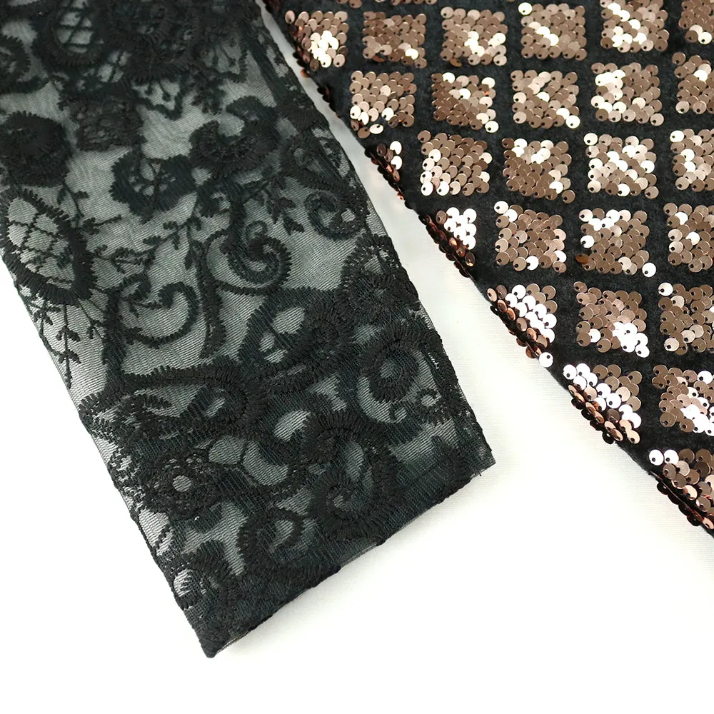 High-end Sequined Shiny Stylish Lace Dress