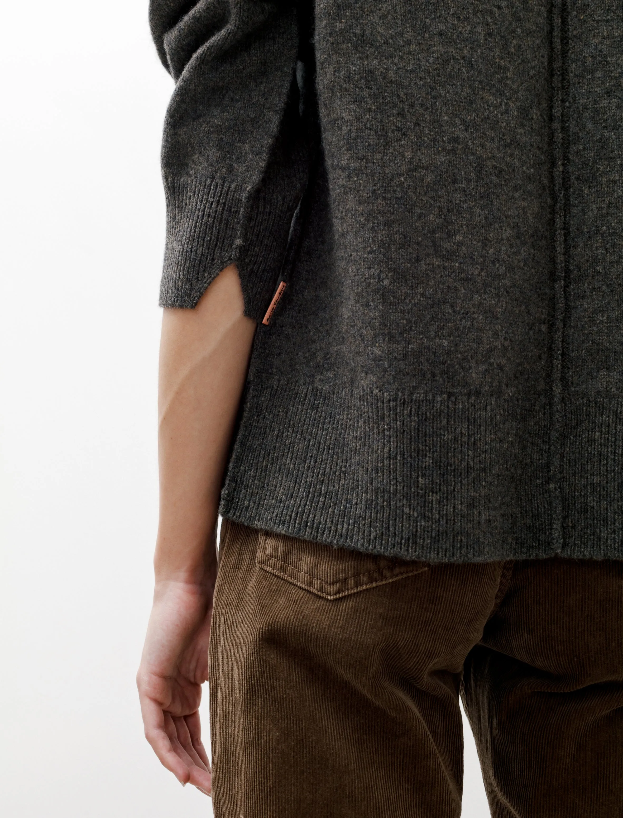 High Neck Jumper Dark Khaki