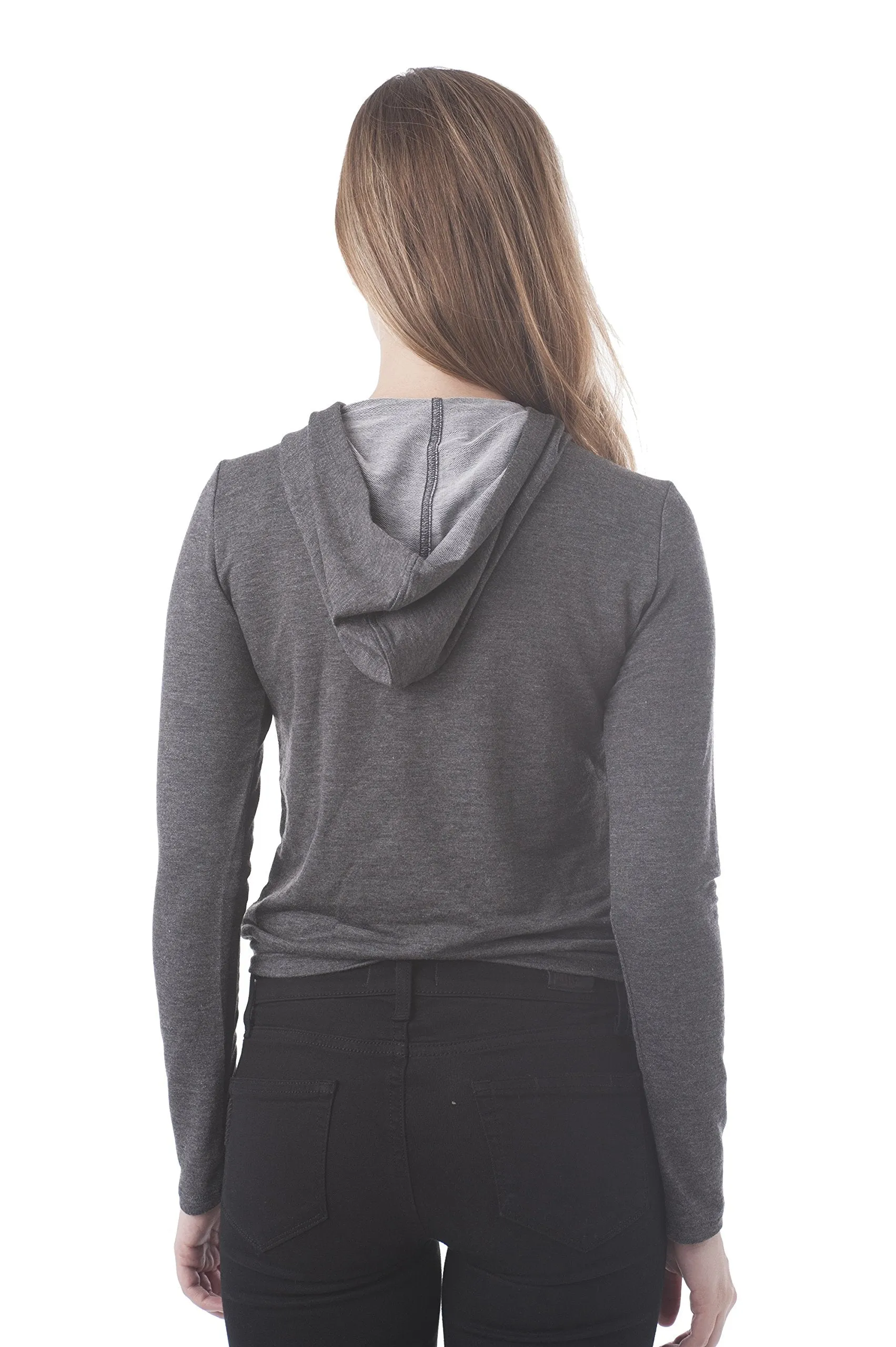 Khanomak Baby Terry Hooded Crop Top Sweatshirt With Banded Hem