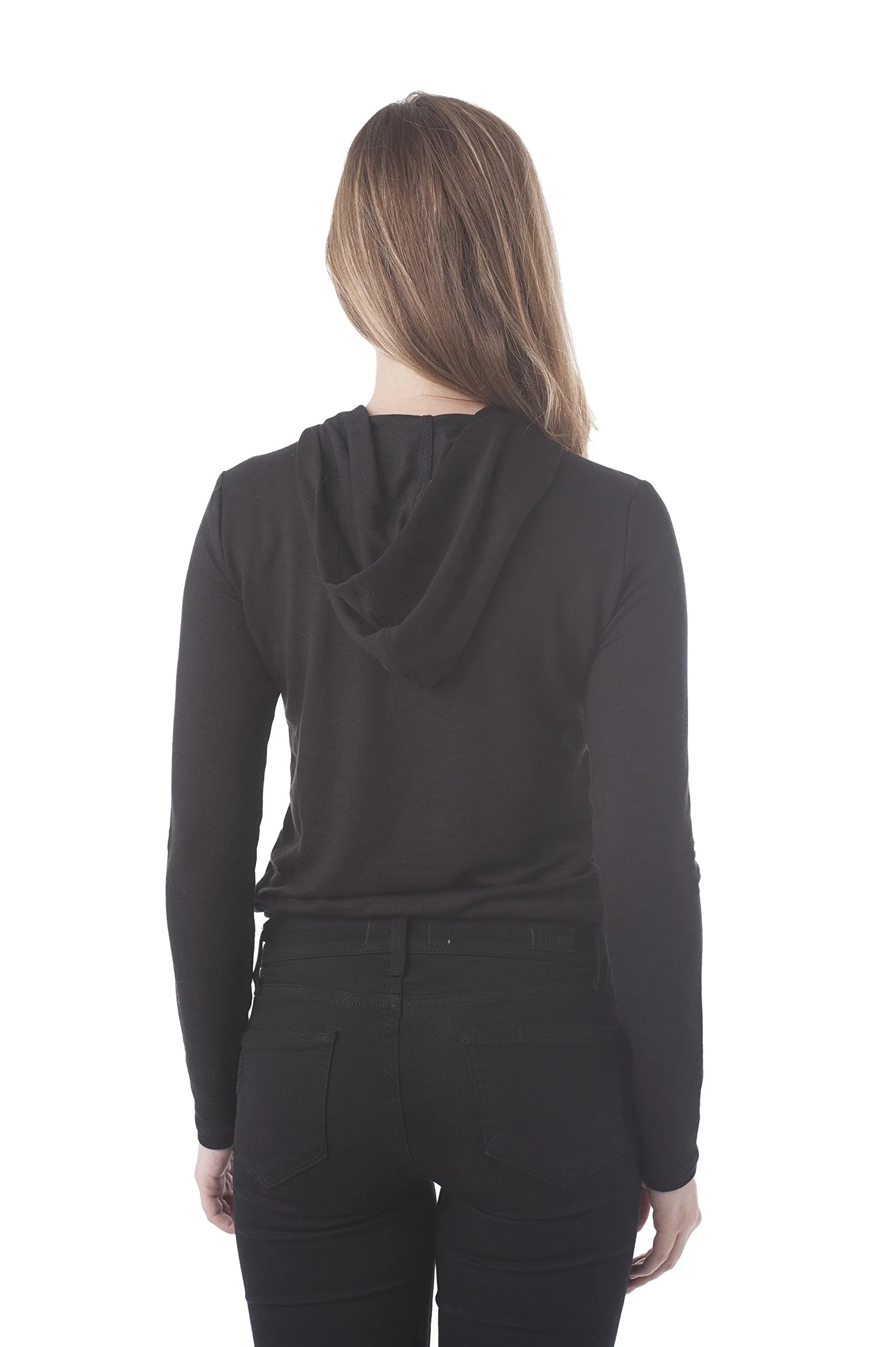 Khanomak Baby Terry Hooded Crop Top Sweatshirt With Banded Hem