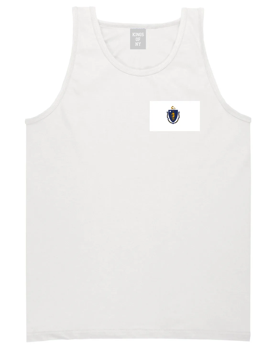Massachusetts State Flag MA Chest Mens Tank Top T-Shirt