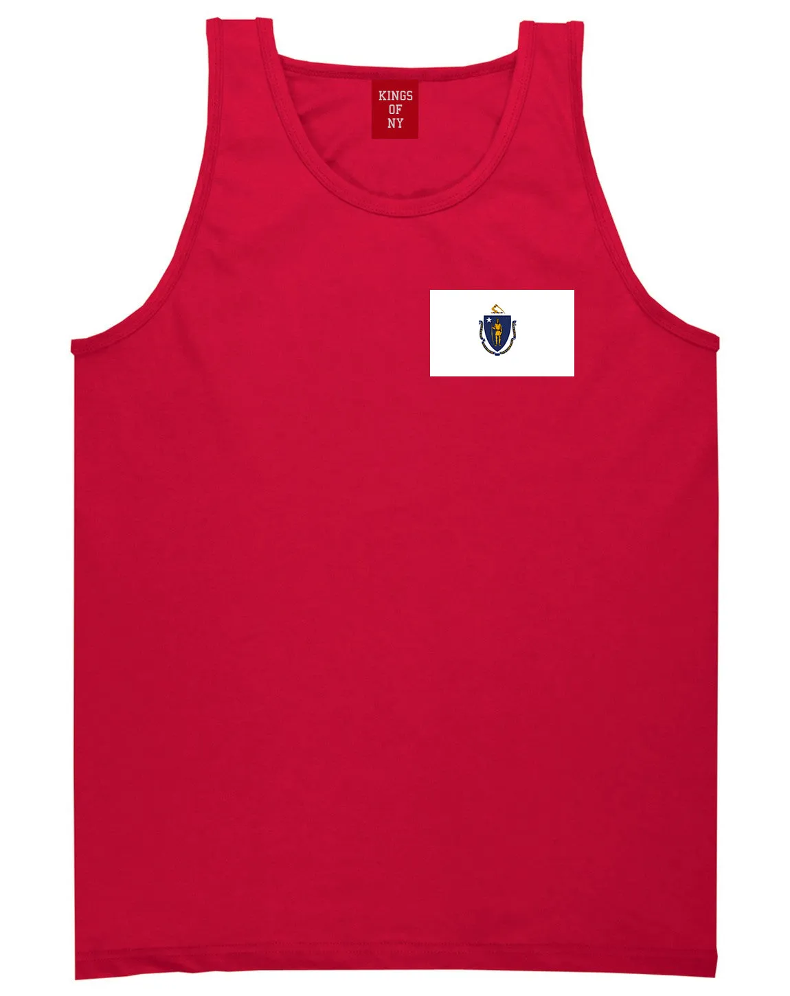Massachusetts State Flag MA Chest Mens Tank Top T-Shirt