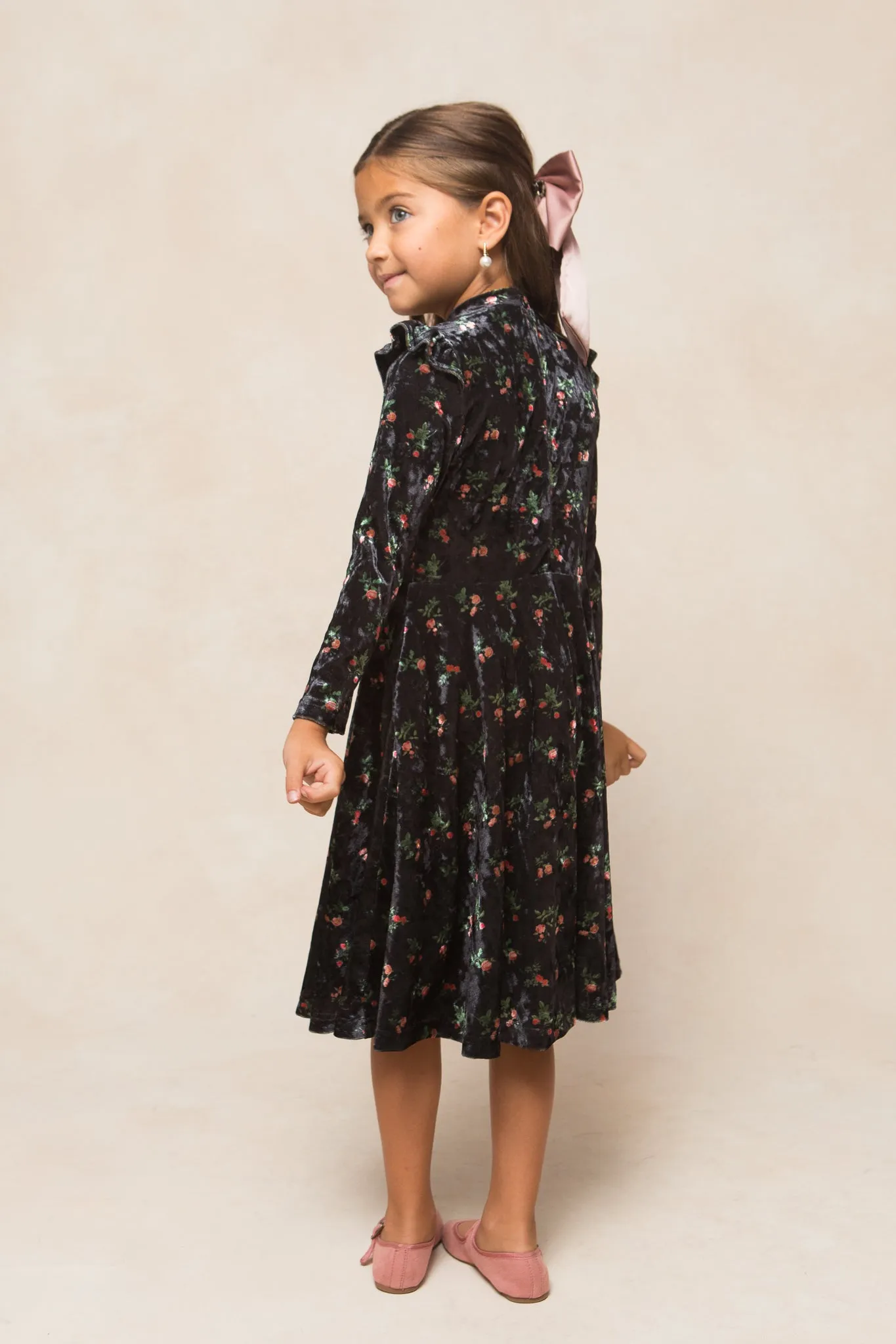 Mini Ari Dress in Velvet Floral - FINAL SALE
