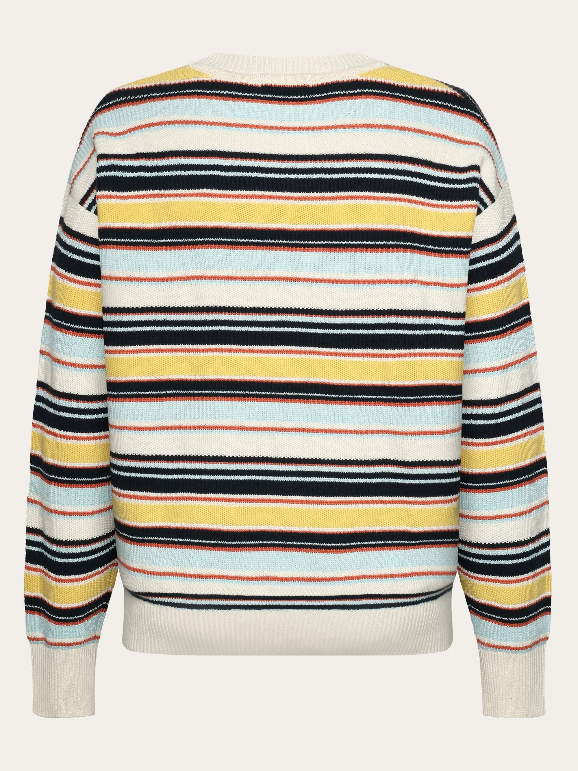 Multi stripe structure knit - Regenerative Organic Certified™ - GOTS/Vegan - Multi color stripe