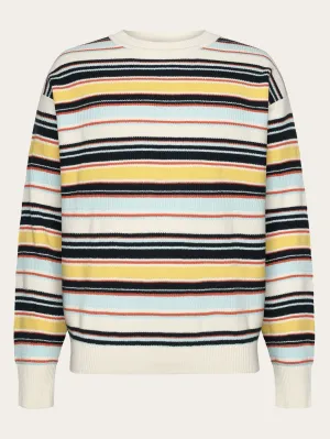 Multi stripe structure knit - Regenerative Organic Certified™ - GOTS/Vegan - Multi color stripe