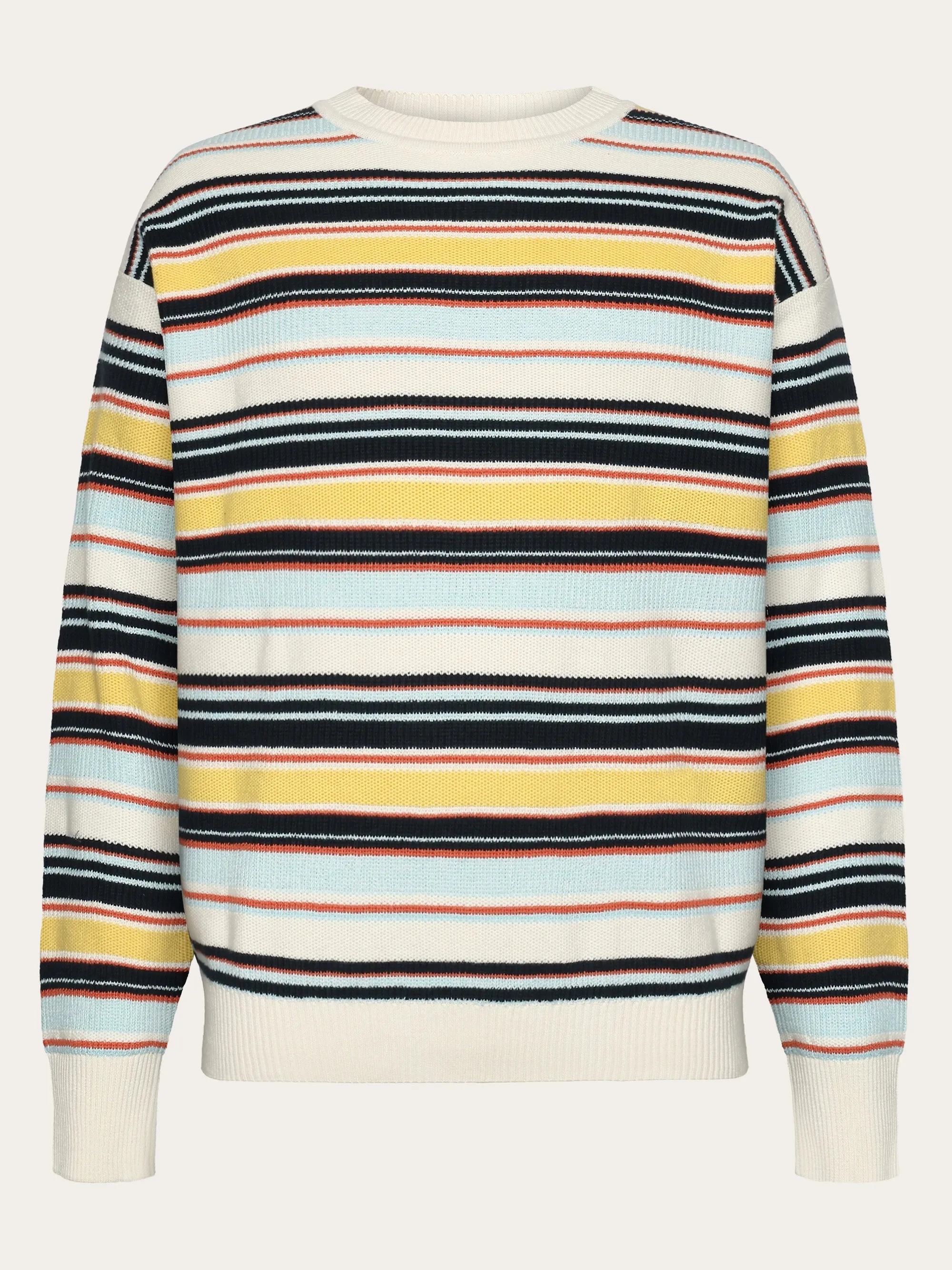 Multi stripe structure knit - Regenerative Organic Certified™ - GOTS/Vegan - Multi color stripe