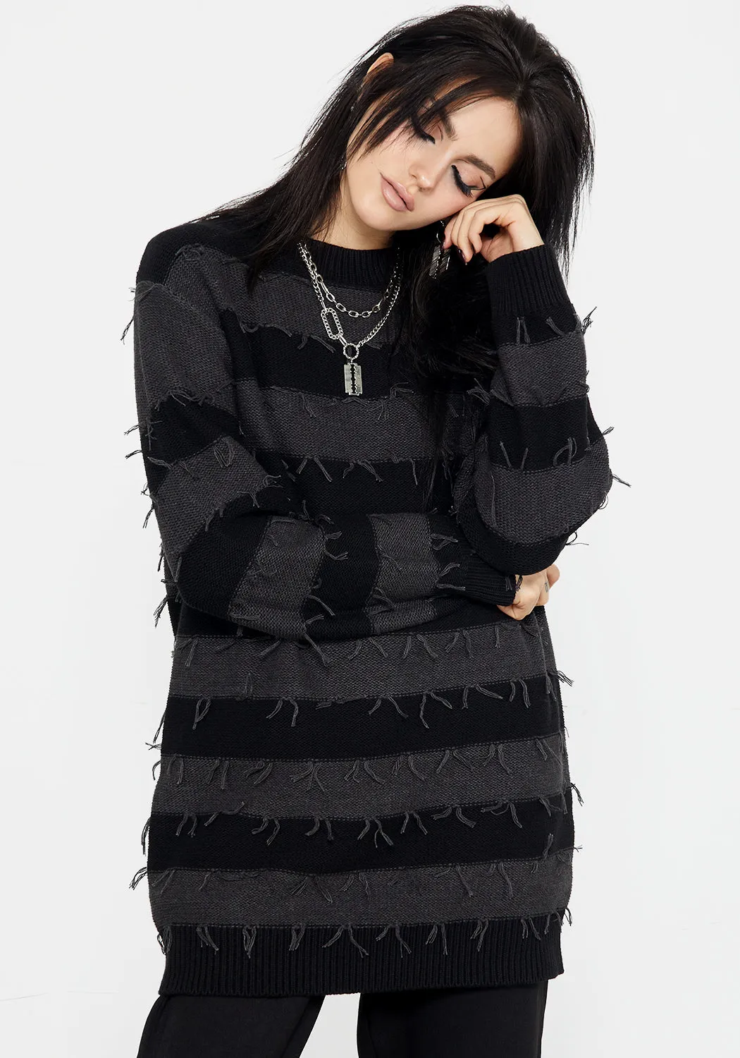 Nancy Stripe Oversized Sweater