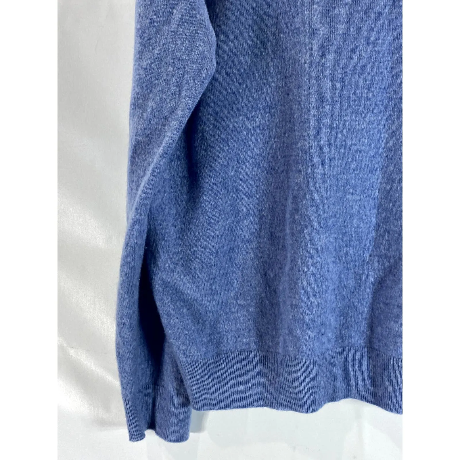 NORDSTROM MEN'S SHOP Men's Blue Cashmere Crewneck Long Sleeve Sweater SZ XL