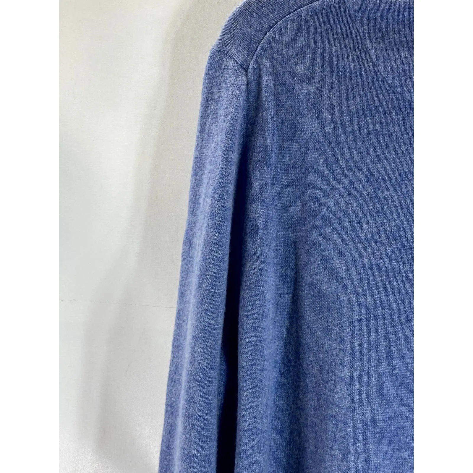 NORDSTROM MEN'S SHOP Men's Blue Cashmere Crewneck Long Sleeve Sweater SZ XL