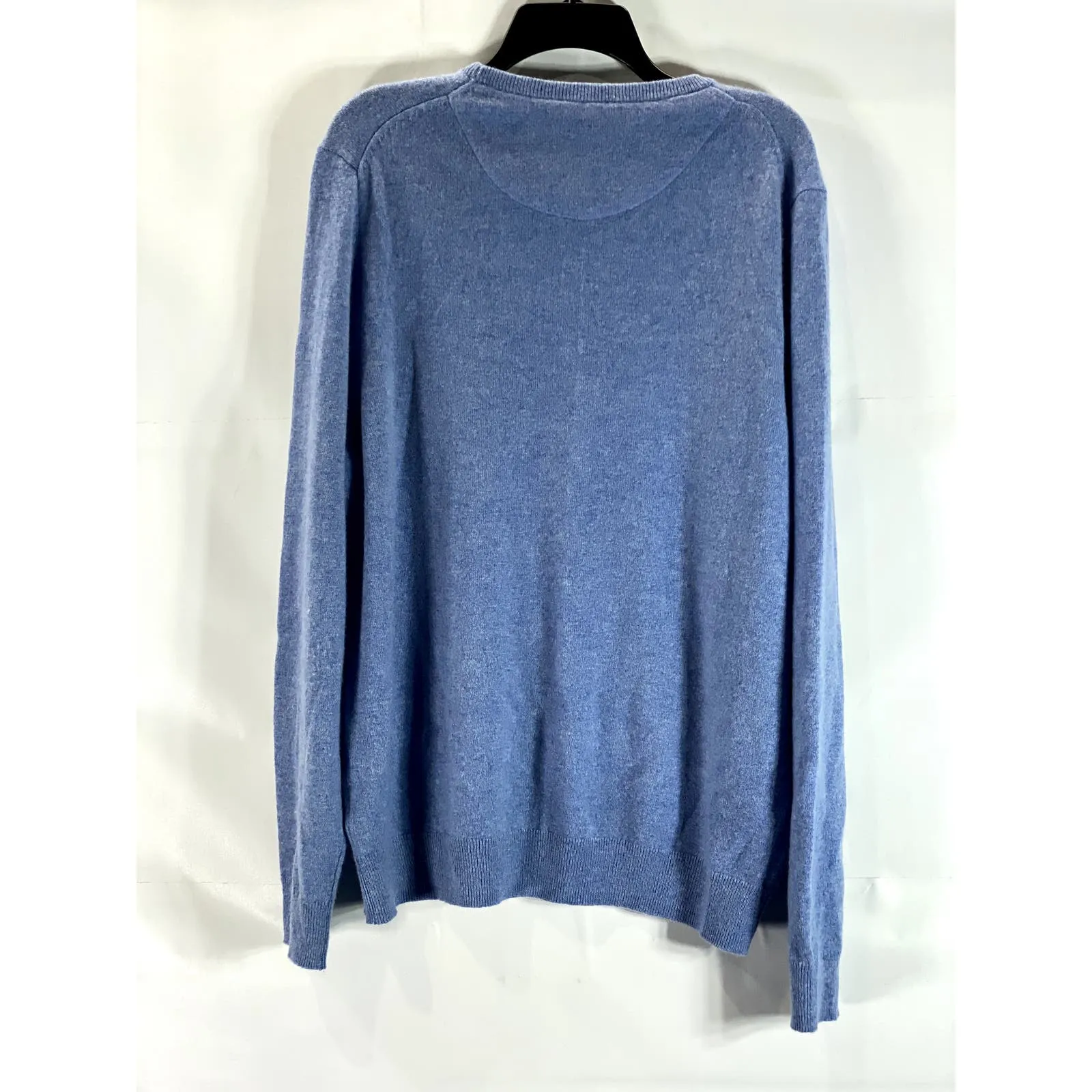 NORDSTROM MEN'S SHOP Men's Blue Cashmere Crewneck Long Sleeve Sweater SZ XL