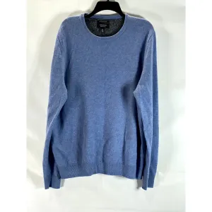 NORDSTROM MEN'S SHOP Men's Blue Cashmere Crewneck Long Sleeve Sweater SZ XL