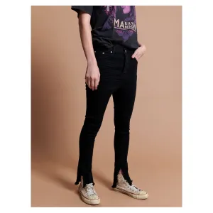 One Teaspoon Black Cotton Women's Skinny Jean