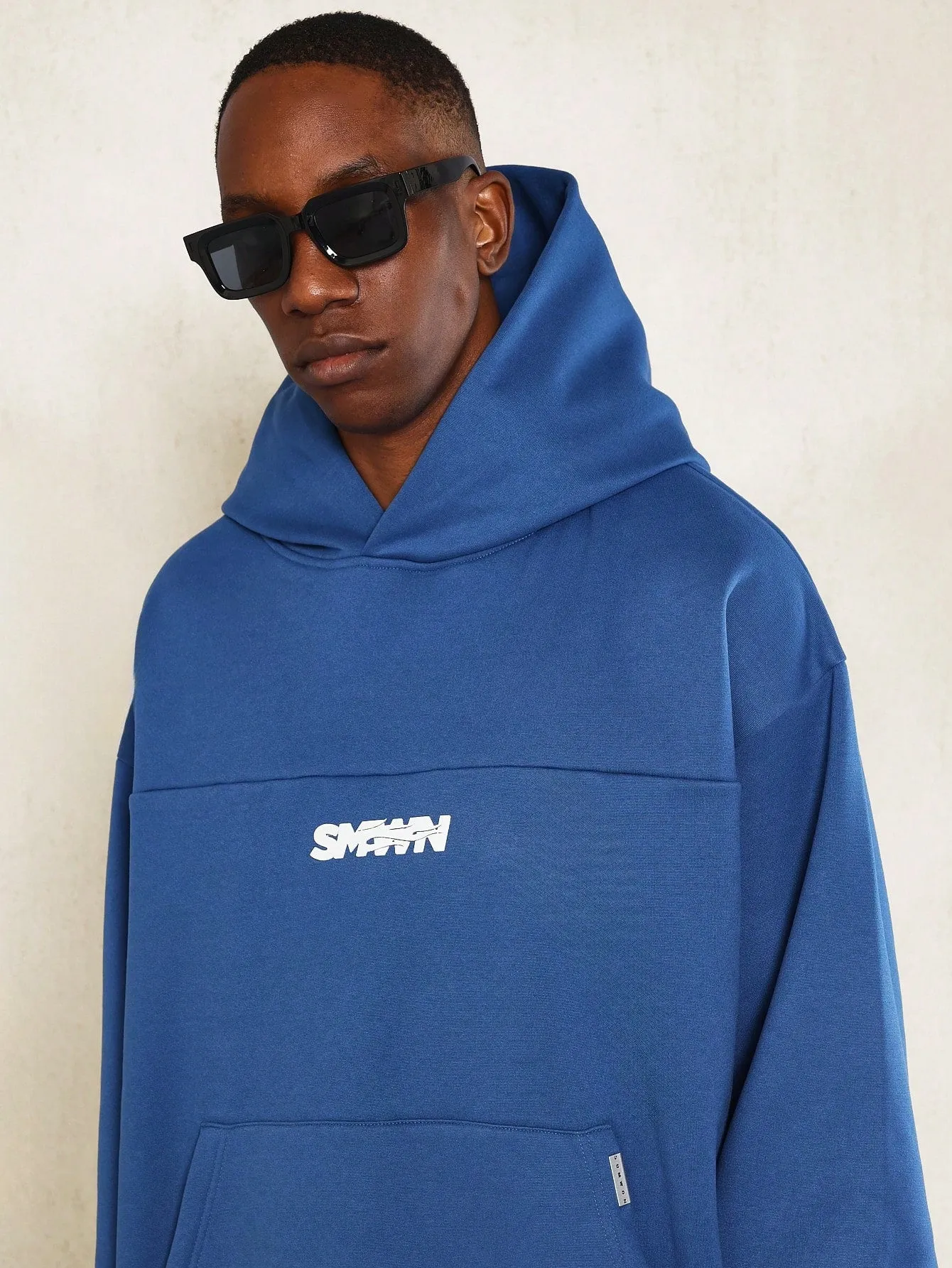 Overhead Hoodie With Small Letter Graphic Print