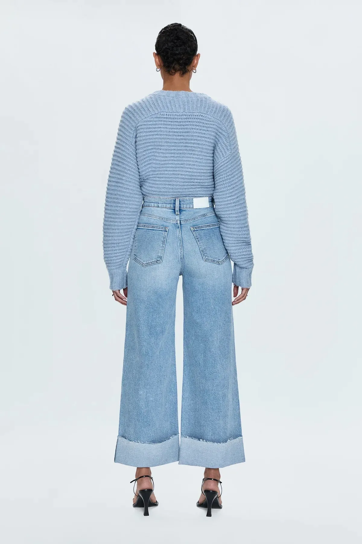 Pistola Lana High Rise Ultra Wide Leg Cuffed Crop