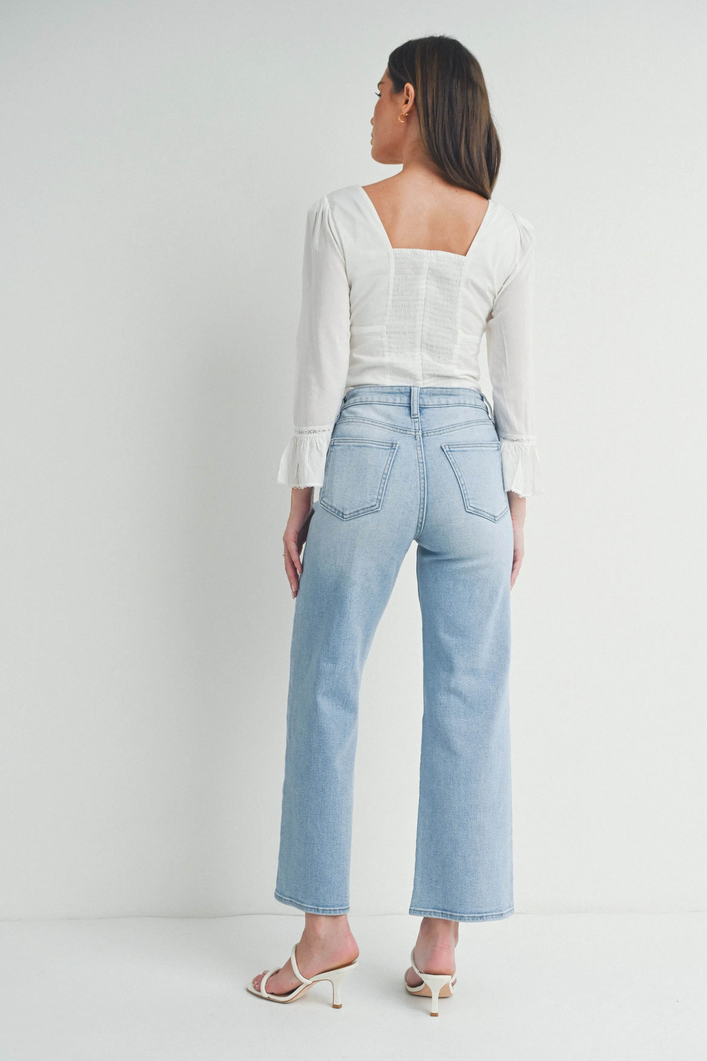 Slim Wide Leg Jeans