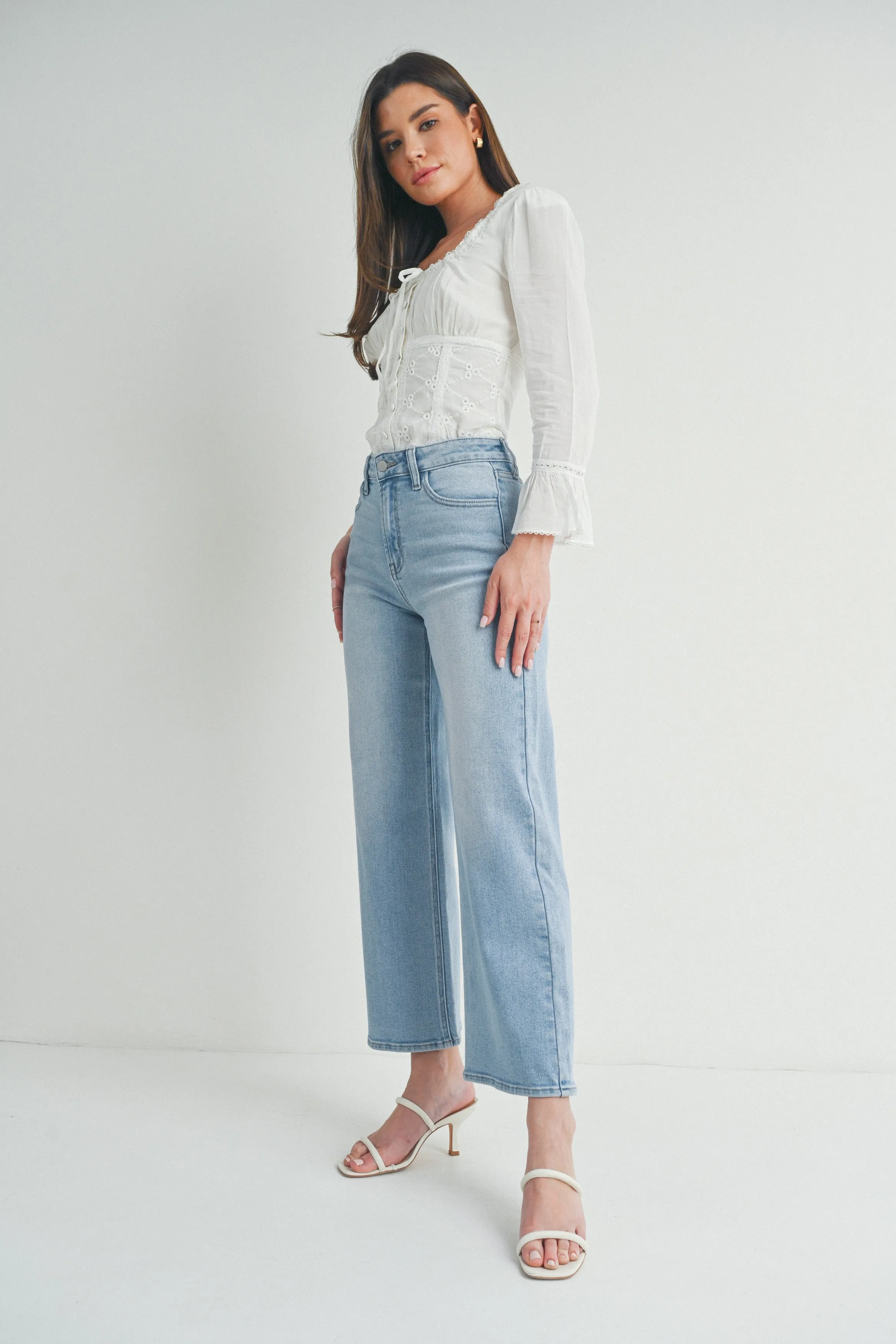 Slim Wide Leg Jeans