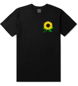 Sunflower Flower Chest Mens T-Shirt