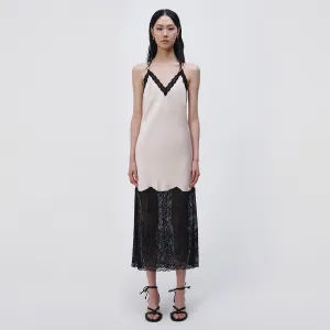 Trish Patchwork Lace Midi Slip Dress