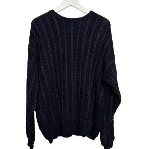 Vintage Perry Ellis Chunky Knit Grandpa Sweater Pullover Crewneck Wool Large