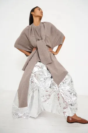 Wool Cashmere Blend Massa Knit Sweater in Light Brown