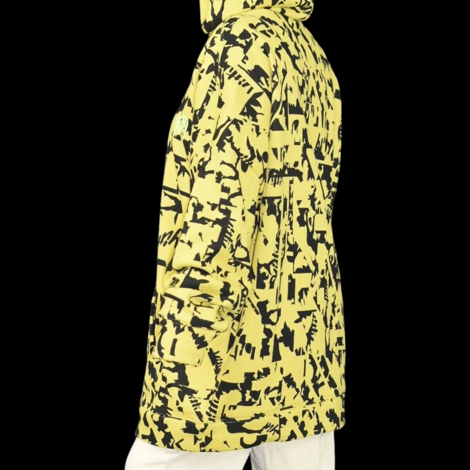 Yitty Major Label Oversized Hoodie Yellow Fleece Lizzo Sweatshirt Top Long Sleeves Hood Size Medium