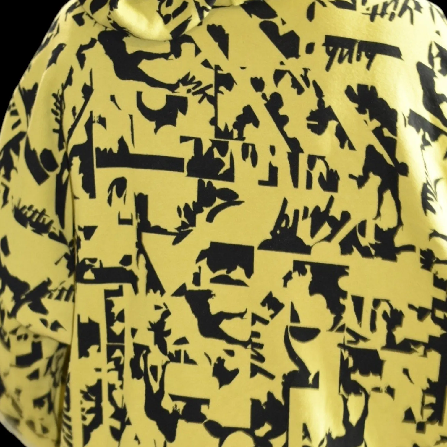 Yitty Major Label Oversized Hoodie Yellow Fleece Lizzo Sweatshirt Top Long Sleeves Hood Size Medium